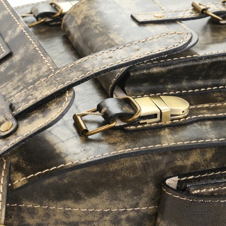 Кожаный ранец "Максимус 3" (пепел глянец)